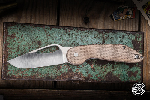 Luft Concepts Avant  Folding Knife Brown Micarta 3.3" Satin M390