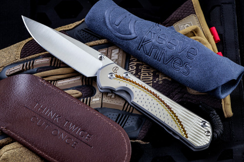Chris Reeve Knives Large Sebenza 31 Unique Graphic Titanium 3.6" Drop Point L31-1400