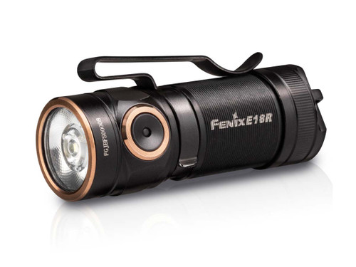 FENIX E18R Rechargeable Flashlight 2.4" Black Aluminum 750 Lumen