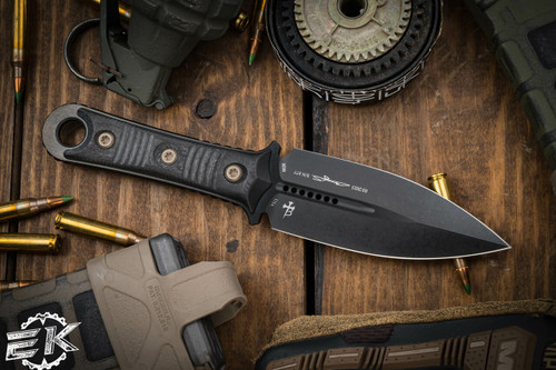 Microtech/Borka Blades SBD Fixed Blade Knife Carbon Fiber 4.3" DLC Dagger 201-1DLCCFS