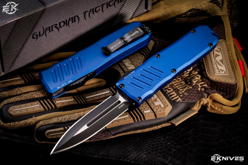 Guardian Tactical RECON-035 OTF Automatic Knife Blue 3.3" Dagger Two-Tone Black 94231