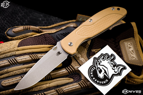 Rick Hinderer Knives FireTac Spanto Folding Knife Coyote Tan G10 3.6" Working Finish