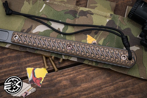 RMJ Tactical Kestrel Feather Tomahawk Hyena Brown G10 13