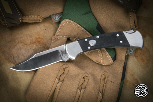 Buck 112 Ranger Auto Elite Folding Knife Black G10/Silver 3" S30V Clip Point Satin