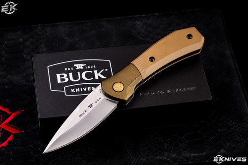 Buck 591 Paradigm Shift Automatic Folding Knife Brown G10 3" S35VN Satin