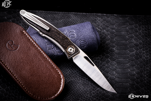 Chris Reeve Knives Mnandi Folding Knife Bog Oak Inlay 2.75" S45VN Satin MNA-1000