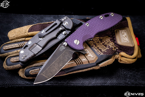 Rick Hinderer Knives XM-18 Purple G10 3.5″ Spanto Battle Black DLC