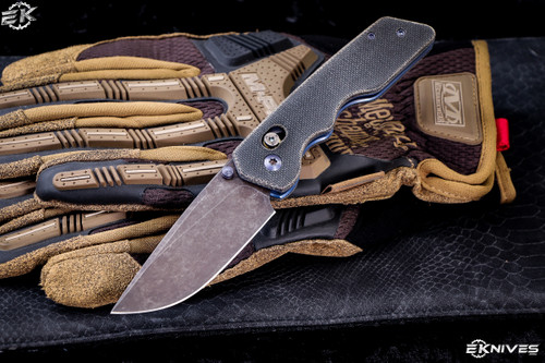 A2D Attn2Detail Mercantile Barlock Medium Black Micarta 3" S30V Darkwash