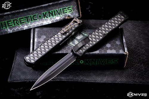 Heretic Knives "Cleric 2" Prototype Aluminum Textured Metal Inlay 4.25" Dagger