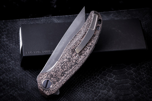 Shirogorov Custom Division Stellar CarboTi Scales 3.5" Damasteel