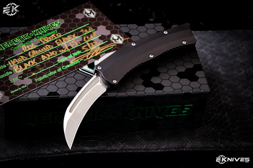 Heretic Knives Roc Prototype OTF Automatic Curved 3" Stonewash