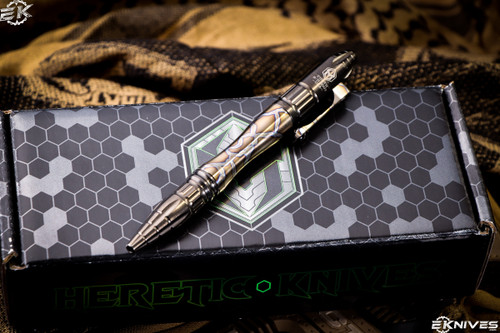 Heretic Knives "Thoth" DLC Titanium Flamed Tactical Modular Bolt Action Pen