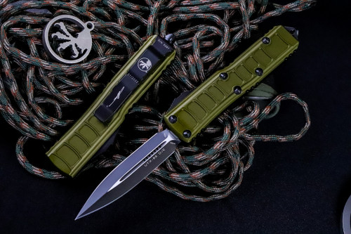 Microtech UTX-85 II Stepside Automatic Knife OD Green 3" Dagger Black 232II-1ODS
