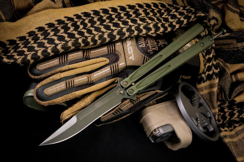 Microtech Tachyon III Green Balisong SE 173-1GR