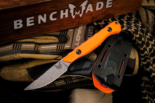 Benchmade Hunt Flyway Fixed Blade Knife Orange G10 2.7" Satin 15700