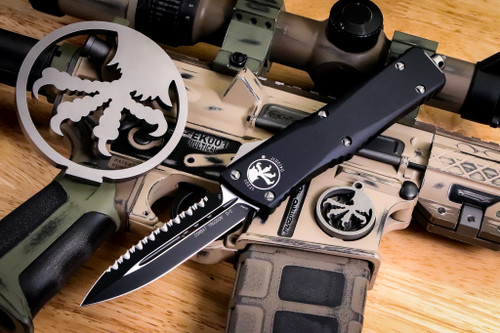 Microtech Combat Troodon Smooth OTF Black Serrated 142-3S