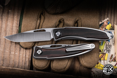 Chris Reeve Knives Mnandi Folding Knife Macassar Ebony Inlay 2.75" S45VN Satin MNA-1016