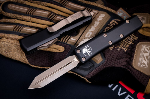 Microtech UTX-85 Spartan OTF Automatic Knife 3.1" Bronze Apocalyptic 230-13AP