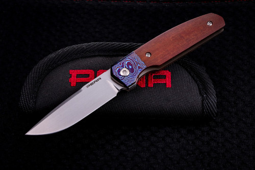 Enrique Pena Custom "Caballero" Front Flipper Micarta/Mokuti Bolsters 2.75" Hand Rubbed
