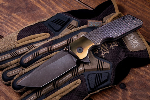 A2D Attn2Detail Mercantile Mark 3 Large Jigged Titanium 3.5" Magnacut Blackwash