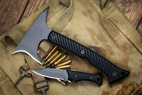 RMJ Tactical/Tracker Dan Graymatter/Bloodshark Set Black Micarta