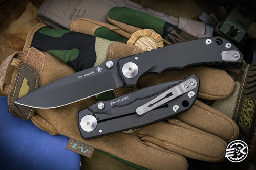 Spartan Blades SHF Harsey Folding Knife Titanium 4" MagnaCut Drop Point Black PVD SF5BK