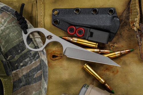 Bastinelli Knives Custom "KARMA" Fixed Blade 2.5" Magnacut Kiridashi Stonewash (EK EKclusive)