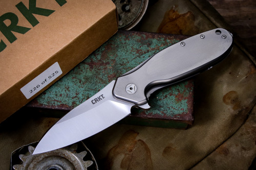 CRKT Ken Onion HiJinx Frame Lock Knife Titanium (3.3" Satin) K280TXP (Preowned)