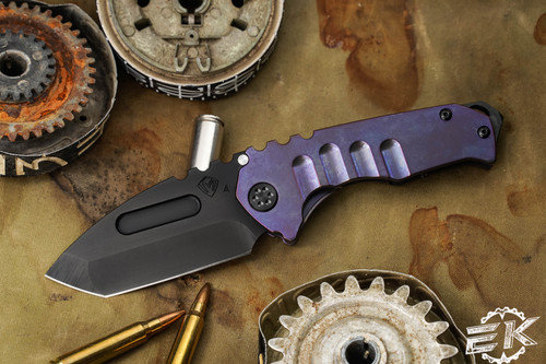 Medford Praetorian Genesis "T" Knife Violet Titanium 3.3" S45VN Tanto PVD