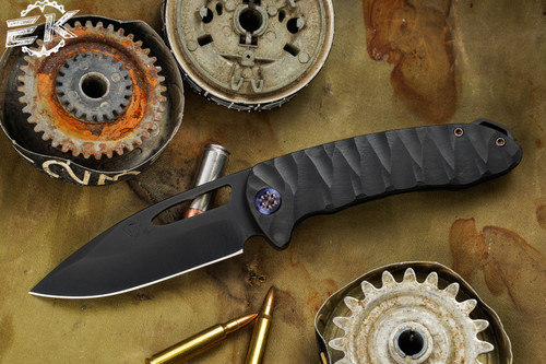 Medford On Belay Folding Knife PVD "Predator" Sculpted 4.1" S45VN Black PVD