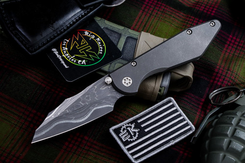 RIP Knives Custom "Fury" Titanium Chamfer Clip 3.25" Vegas Forge San Mai 