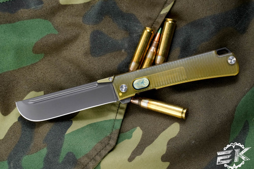 D Rocket Design Jupiter EDC Folding Knife Ultem 3" DLC Black Drop Point