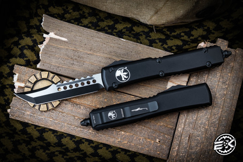  Microtech Ultratech Hellhound OTF Automatic Knife 3.4" Black Tactical 119-1TS