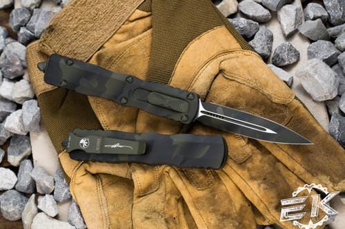 Microtech Dirac OTF Automatic Knife OD Green Camo 3" Dagger Camo 225-1OCS