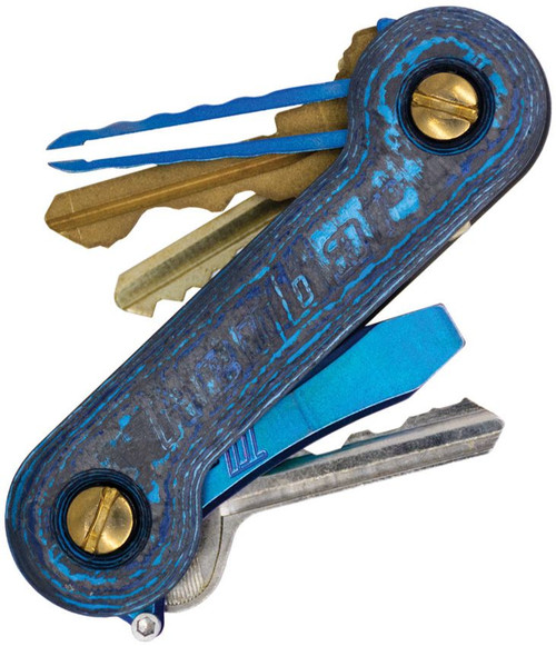 KEYBAR Blue Camo Carbon Fiber Pocket Key Organizer