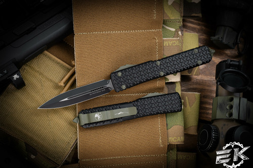  Microtech Tri-Grip Ultratech "EKnives EKclusive" OD Green Cerakote OTF Knife 3.4" Dagger 122T-1ODEKS