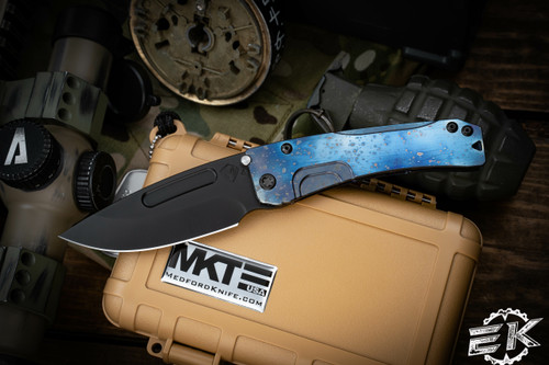 Medford Slim Midi Folding Knife "Blue Galaxy" Titanium 3.25" S45VN PVD Drop Point