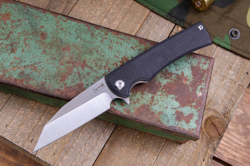 Chaves Knives Ultramar Street Sangre Flipper Knife Black G10 3.3" Belt Satin (Preowned)