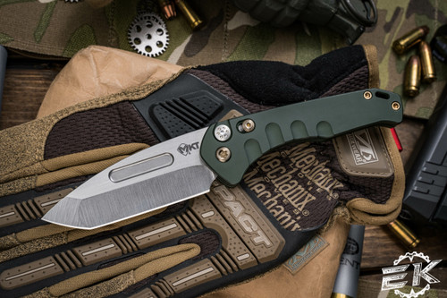 Medford Praetorian Swift Auto Folding Knife Hunter Green 3.3" Tumbled Tanto