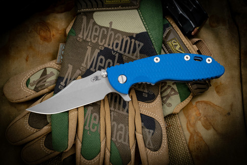 Rick Hinderer Knives XM-18 3.5" Bowie-Battle Blue-Blue/G10 (Preowned)