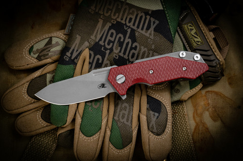 Rick Hinderer Knives Half Track Red G10 Working Finish (Preowned)