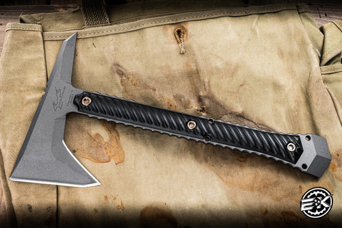 RMJ Tactical Ragnarok 12 Tomahawk Black G10 3.5" 80CRV2 Tungsten Black