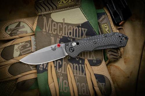 Benchmade Mini Freek AXIS Lock Knife Carbon Fiber 3" S90V Stonewash 565-1 First Production (Preowned)