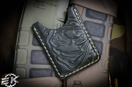 Blackside Customs/Starlingear Wallet Leather Green/White Stitched #8