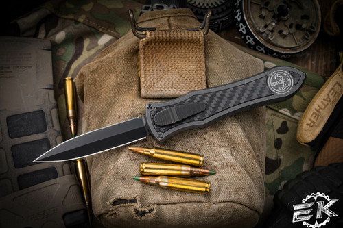 Hawk Knives Deadlock Model C Titanium/Carbon Fiber Inlay 3.5" DLC Dagger 