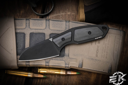 Suprlativ Knives "Hella" Fixed Blade Knife Carbon Fiber 3" PVD