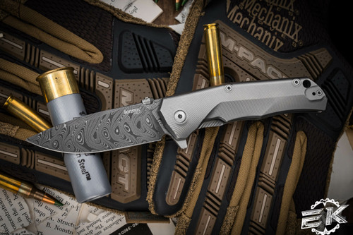 LionSteel TRE Three Rapid Exchange Folder Titanium Handles, Gray Accents 2.91" TRE DB GY (Preowned)