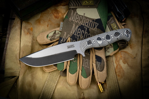 Dawson Knives Big Bear Fixed Blade Knife Black G10 Handles 5.5" Specter Drop Point (Preowned)