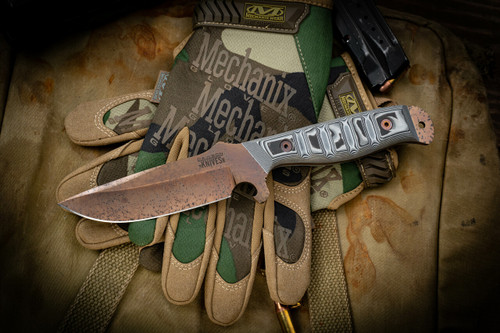 Dawson Knives Pathfinder Fixed Blade Knife Black G-10 4.5" Arizona Copper (Preowned)