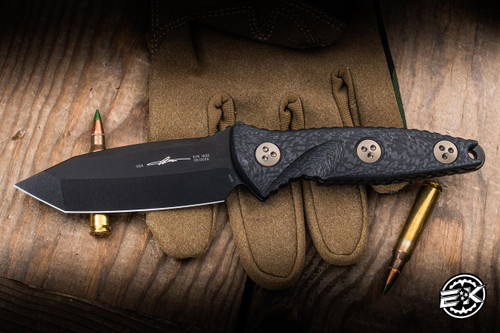 Microtech Socom Alpha Mini Fixed Blade Knife Carbon Fiber 3.75" Tanto DLC 114M-1DLCCFS